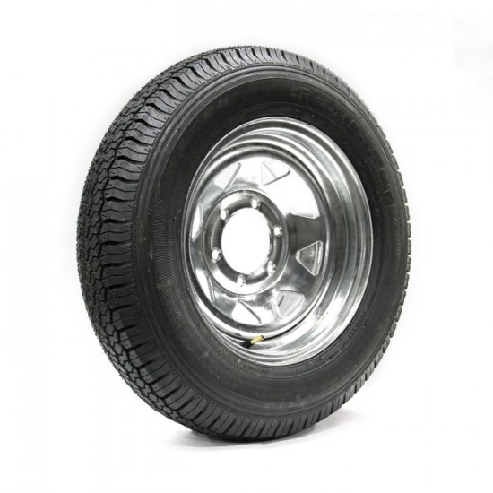 TIRE 225/75D15 8 PLY 2540 LBS AND GALVANIZED RIM 6 HOLES 2540 LBS VAIL SPORT