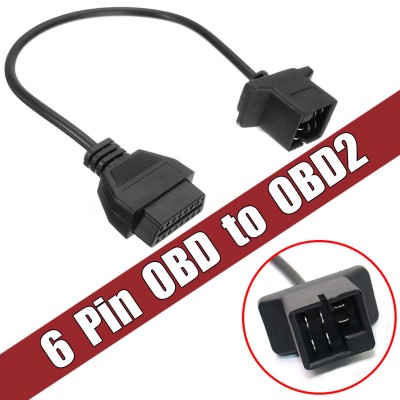 Chrysler Jeep Dodge 6 Pin OBD To OBD2 Check Engine Adapter 