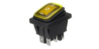 3 Positions On-Off-On 6Pin DC12V Waterproof Car Boat LED Color Rocker Power Switch 20A
