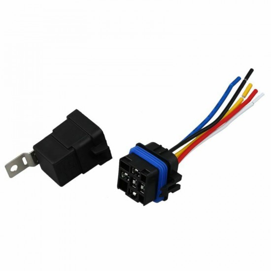 40 Amp Waterproof Relay Switch Harness Set - 12V DC 5-Pin 